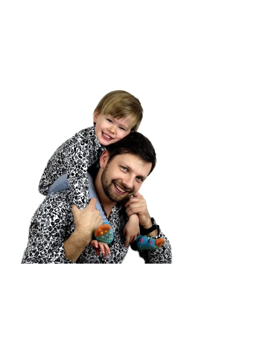 GIOVANNI PERA KOSZULA CZARNO BIAŁA MOTYWY SPORTOWE GP9