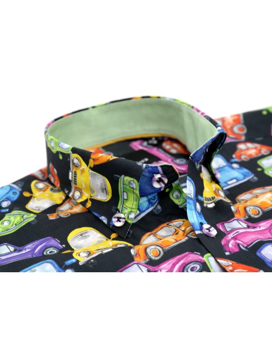 GIOVANNI PERA KOSZULA KOLOROWA DLA CHŁOPCA AUTKA GPAUTA