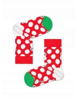 HAPPY SOCKS SKARPETKI KROPKI BAWAŁNAKI CZERWONO BIAŁE KBDS01-4300