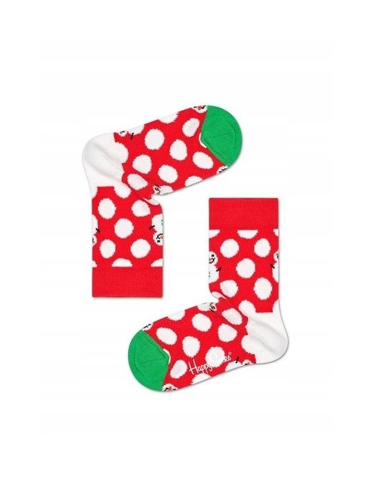 HAPPY SOCKS SKARPETKI KROPKI BAWAŁNAKI CZERWONO BIAŁE KBDS01-4300