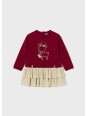 MAYORAL BABY SUKIENKA CZERWONA ZŁOTA 2934/6