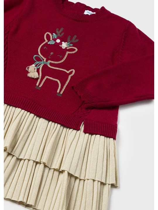 MAYORAL BABY SUKIENKA CZERWONA ZŁOTA 2934/6