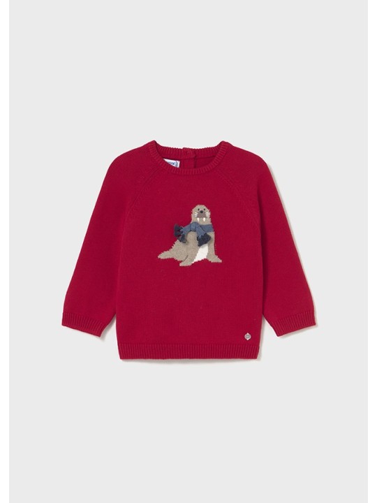 MAYORAL BABY SWETER DLA CHŁOPCA CZERWONY 2345/21