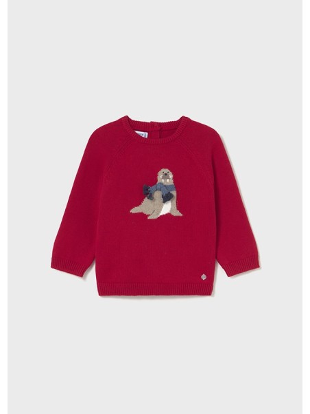 MAYORAL BABY SWETER DLA CHŁOPCA CZERWONY 2345/21