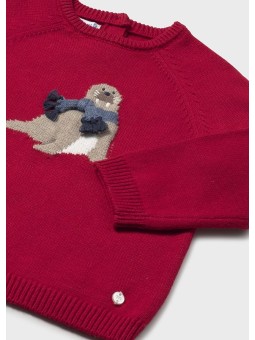 MAYORAL BABY SWETER DLA CHŁOPCA CZERWONY 2345/21