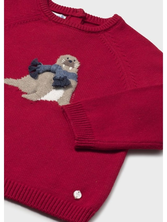 MAYORAL BABY SWETER DLA CHŁOPCA CZERWONY 2345/21
