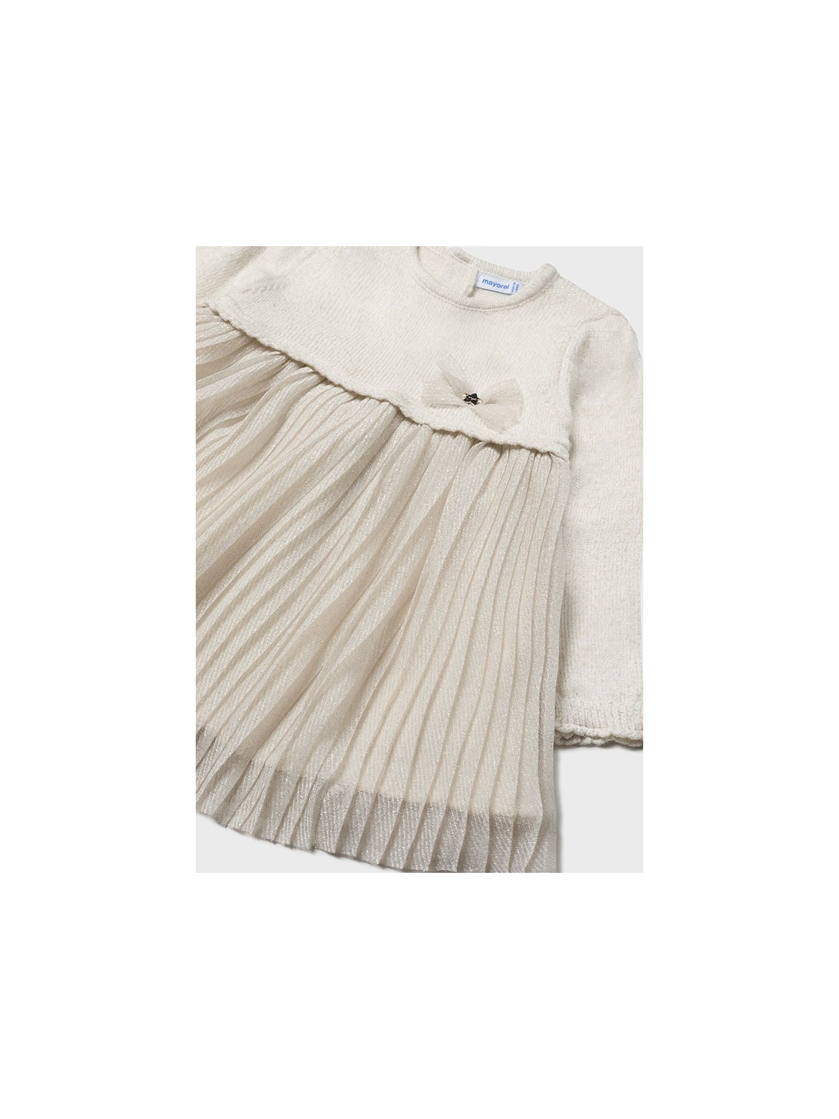 MAYORAL BABY SUKIENKA WIZYTOWA TIUL DZIANINA BEŻ ZŁOTY 2933/35