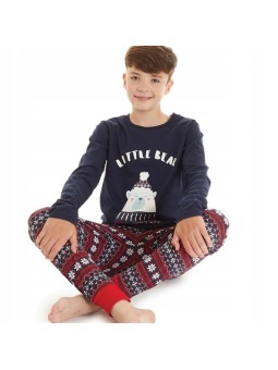 PIŻAMA ŚWIĄTECZNA Z  NIEDŹWIADKIEM  FD31677