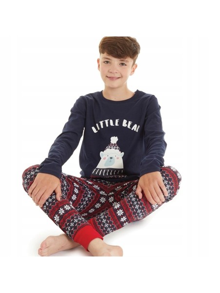 PIŻAMA ŚWIĄTECZNA Z  NIEDŹWIADKIEM  FD31677