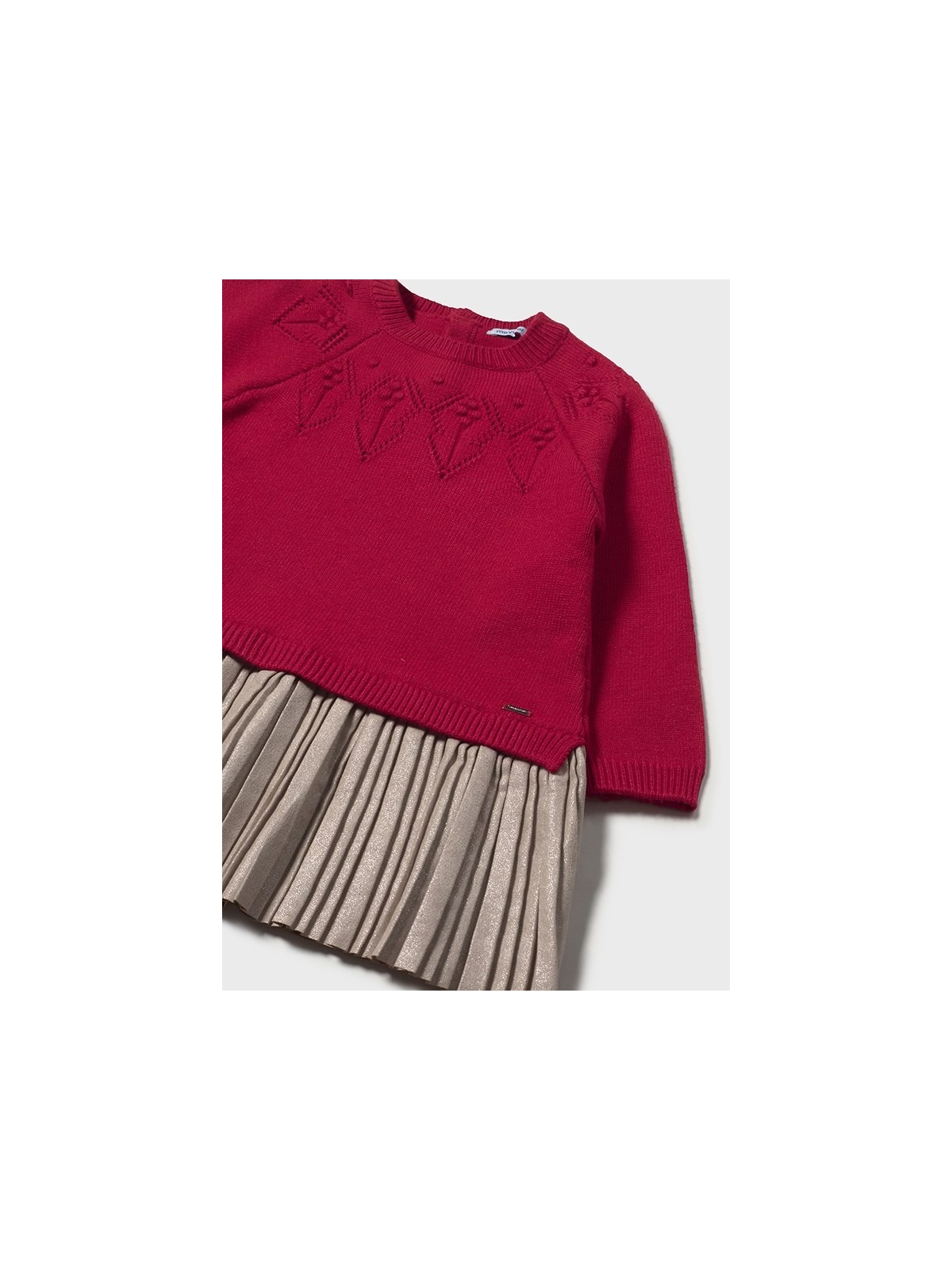 MAYORAL BABY SUKIENKA PLISOWANA CZERWIEŃ BEŻ 2908/38