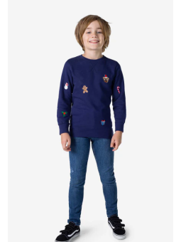 OPPOSUITS BLUZA ŚWIĘTA  DLA CHŁOPCA GRANAT HAFTY ODSB-1001