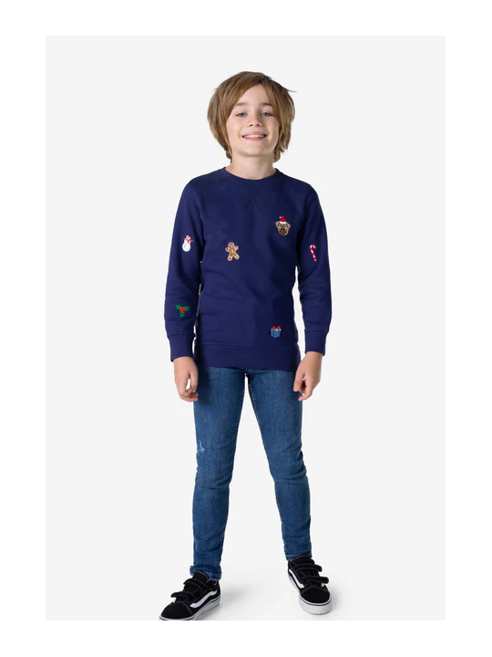 OPPOSUITS BLUZA ŚWIĘTA  DLA CHŁOPCA GRANAT HAFTY ODSB-1001