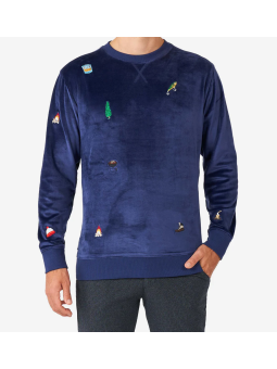 OPPOSUITS BLUZA ŚWIĘTA WELUROWA GRANAT HAFTY ODSM-1014