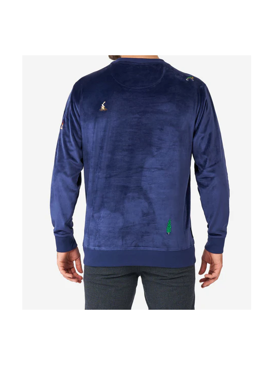 OPPOSUITS BLUZA ŚWIĘTA WELUROWA GRANAT HAFTY ODSM-1014