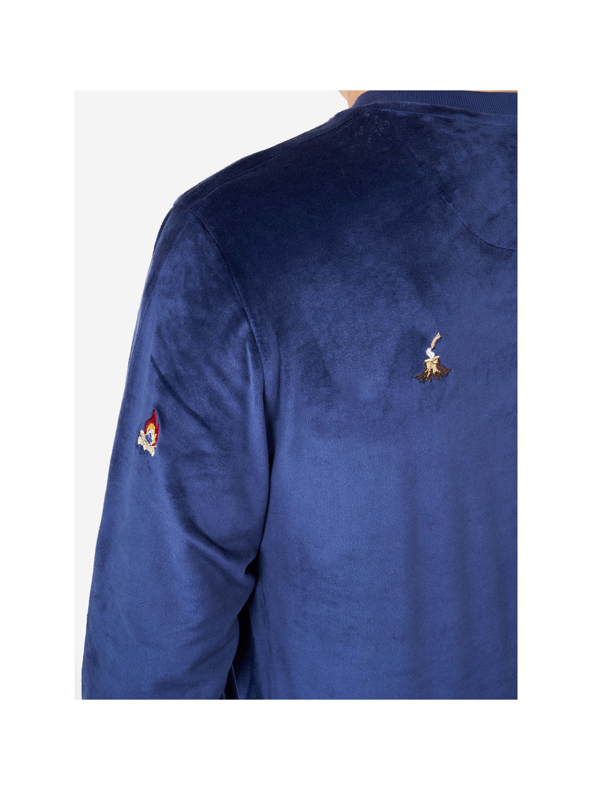 OPPOSUITS BLUZA ŚWIĘTA WELUROWA GRANAT HAFTY ODSM-1014