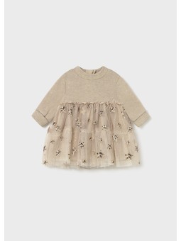 MAYORAL NEWBORN  SUKIENKA  BEŻOWA TIUL GWIAZDKI 2824/14