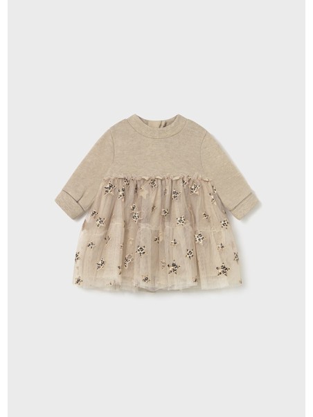 MAYORAL NEWBORN  SUKIENKA  BEŻOWA TIUL GWIAZDKI 2824/14