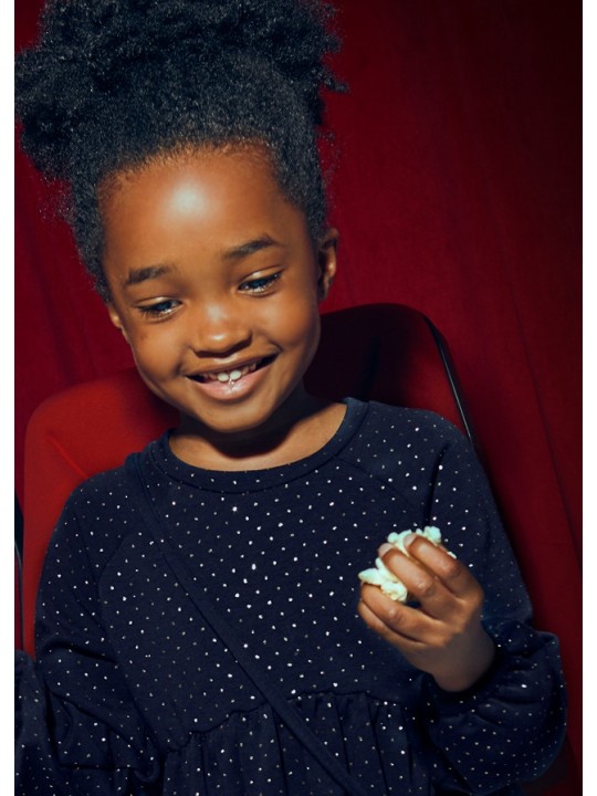 MAYORAL SUKIENKA GRANATOWA W ZŁOTE KROPKI  4926/54