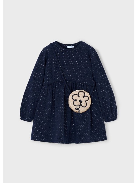 MAYORAL SUKIENKA GRANATOWA W ZŁOTE KROPKI  4926/54