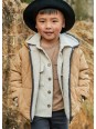 MAYORAL KURTKA ZIMOWA  DWUSTRONNA  Z KAPTUREM DLA CHŁOPCA BEŻ 4421/10