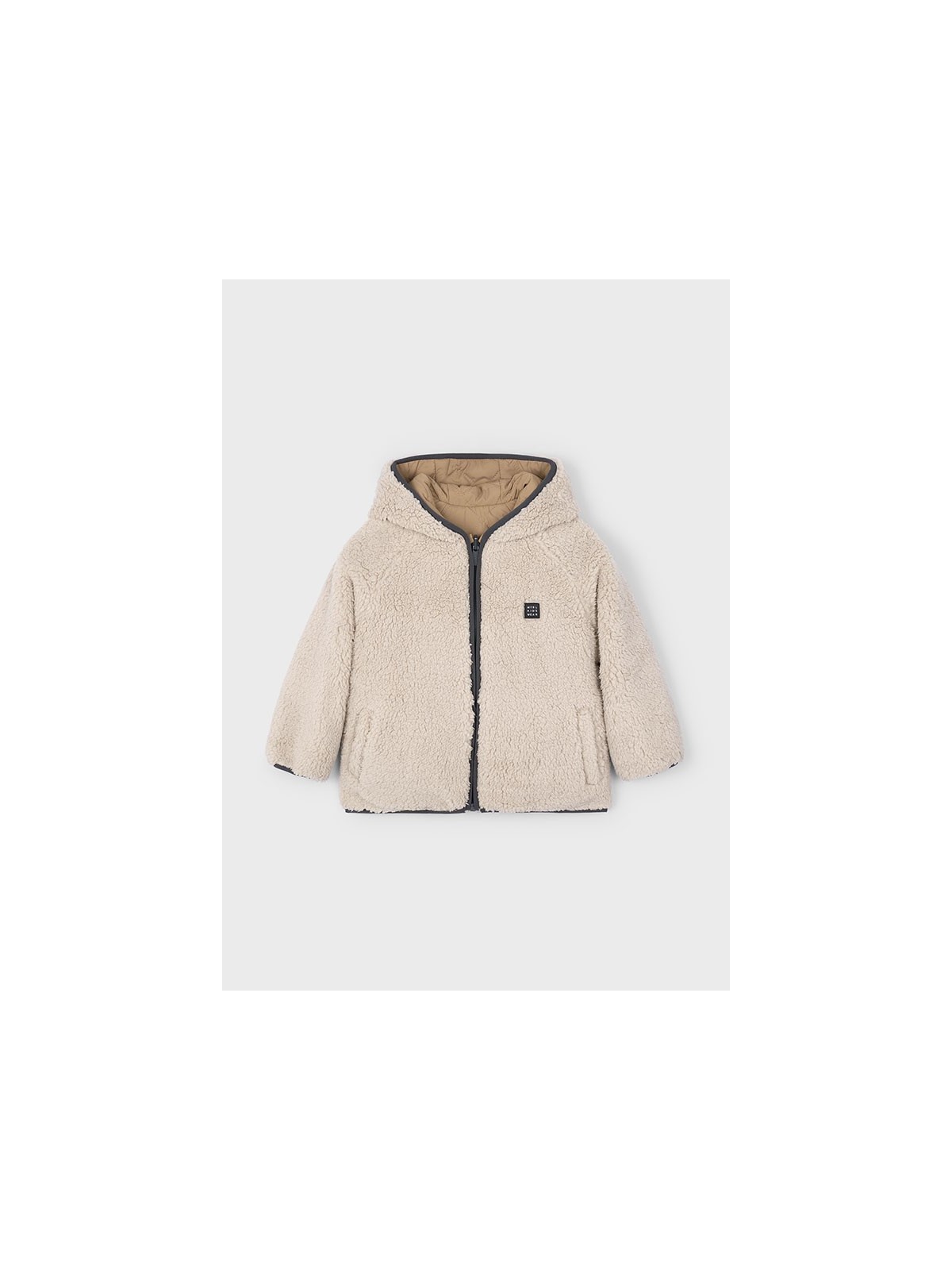 MAYORAL KURTKA ZIMOWA  DWUSTRONNA  Z KAPTUREM DLA CHŁOPCA BEŻ 4421/10