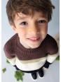 MAYORAL SWETER DLA CHŁOPCA  BORDO BEŻOWY GRANAT  4379/47