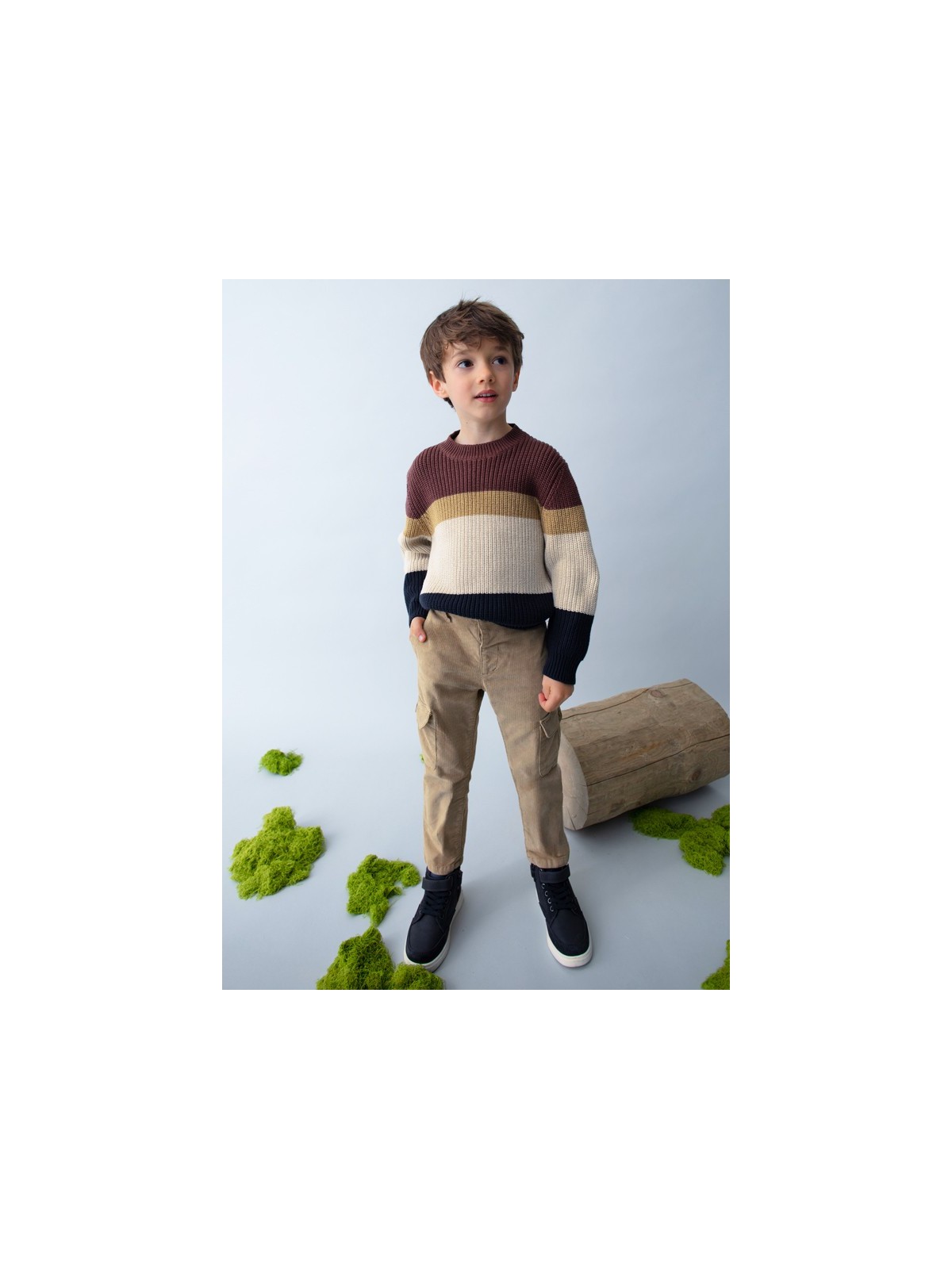 MAYORAL SWETER DLA CHŁOPCA  BORDO BEŻOWY GRANAT  4379/47