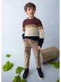 MAYORAL SWETER DLA CHŁOPCA  BORDO BEŻOWY GRANAT  4379/47