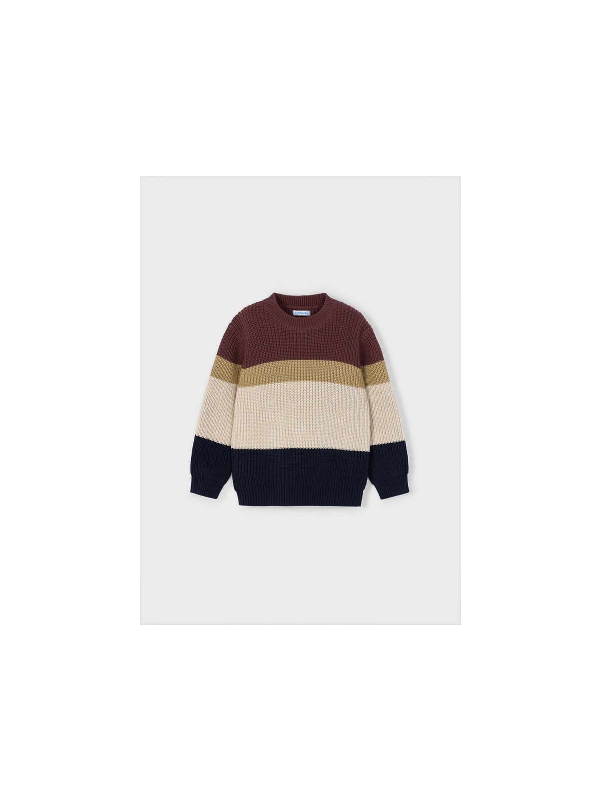 MAYORAL SWETER DLA CHŁOPCA  BORDO BEŻOWY GRANAT  4379/47