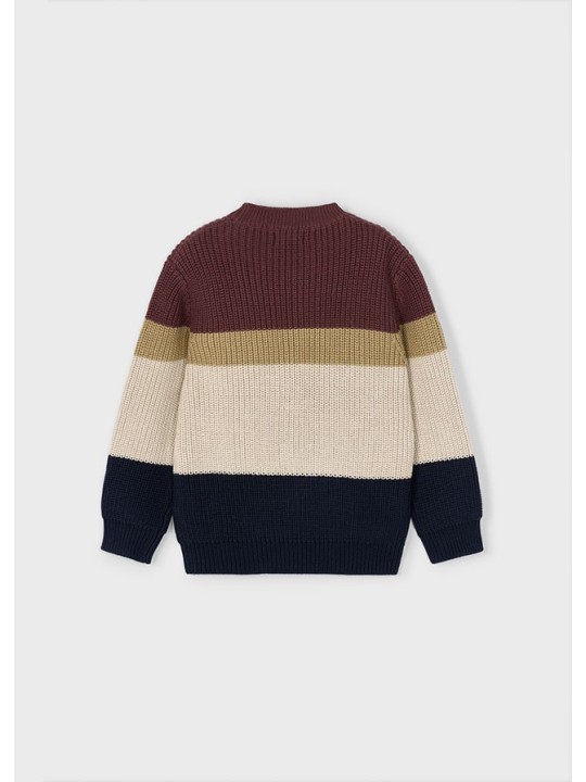 MAYORAL SWETER DLA CHŁOPCA  BORDO BEŻOWY GRANAT  4379/47