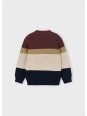 MAYORAL SWETER DLA CHŁOPCA  BORDO BEŻOWY GRANAT  4379/47