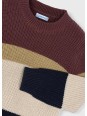 MAYORAL SWETER DLA CHŁOPCA  BORDO BEŻOWY GRANAT  4379/47