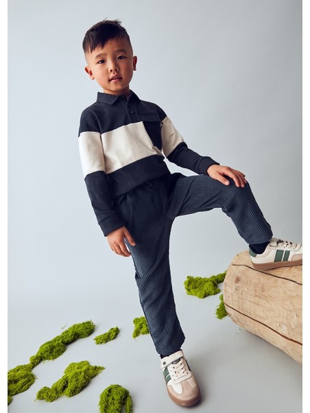 MAYORAL SPODNIE DLA CHŁOPCA SZTRUKS GRANAT 4568/64