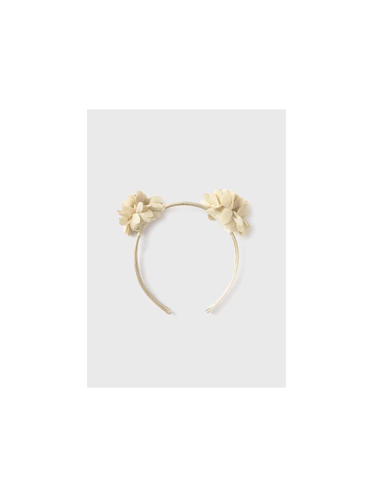 MAYORAL OPASKA NA WŁOSY DLA DZIEWCZYNKI BEŻ ZŁOTY  KWIATY 10026/70