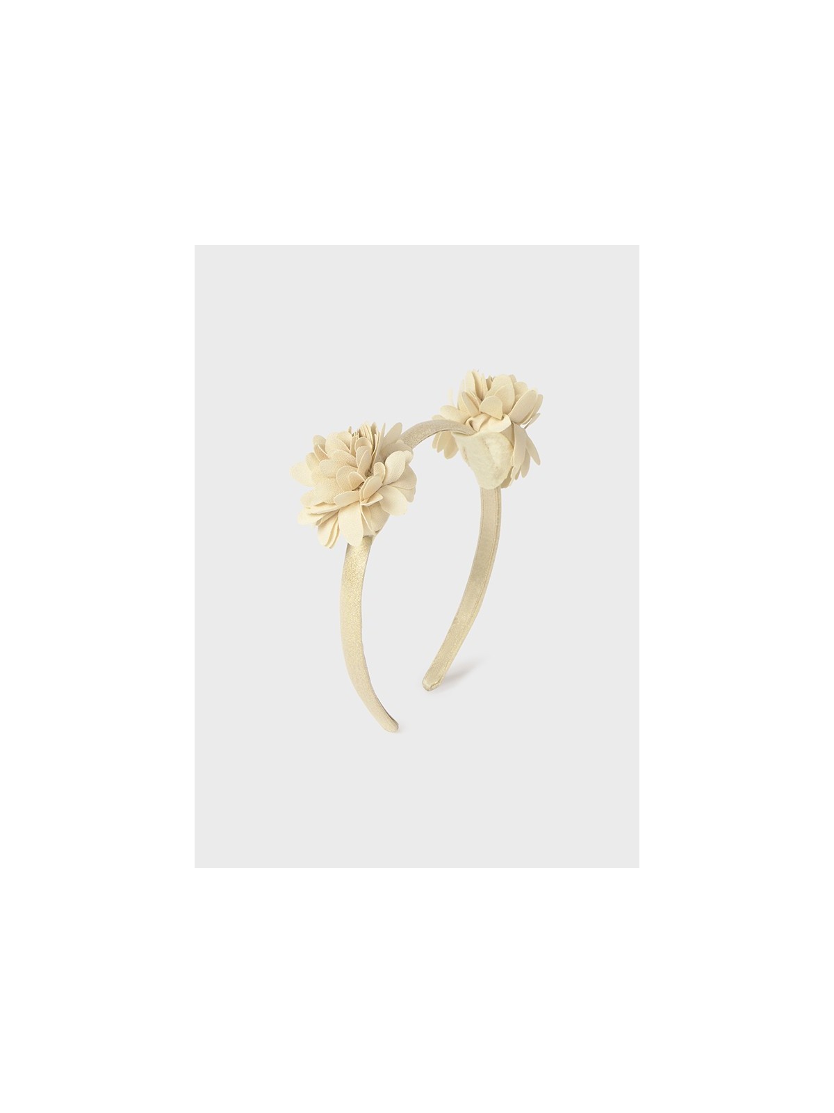 MAYORAL OPASKA NA WŁOSY DLA DZIEWCZYNKI BEŻ ZŁOTY  KWIATY 10026/70