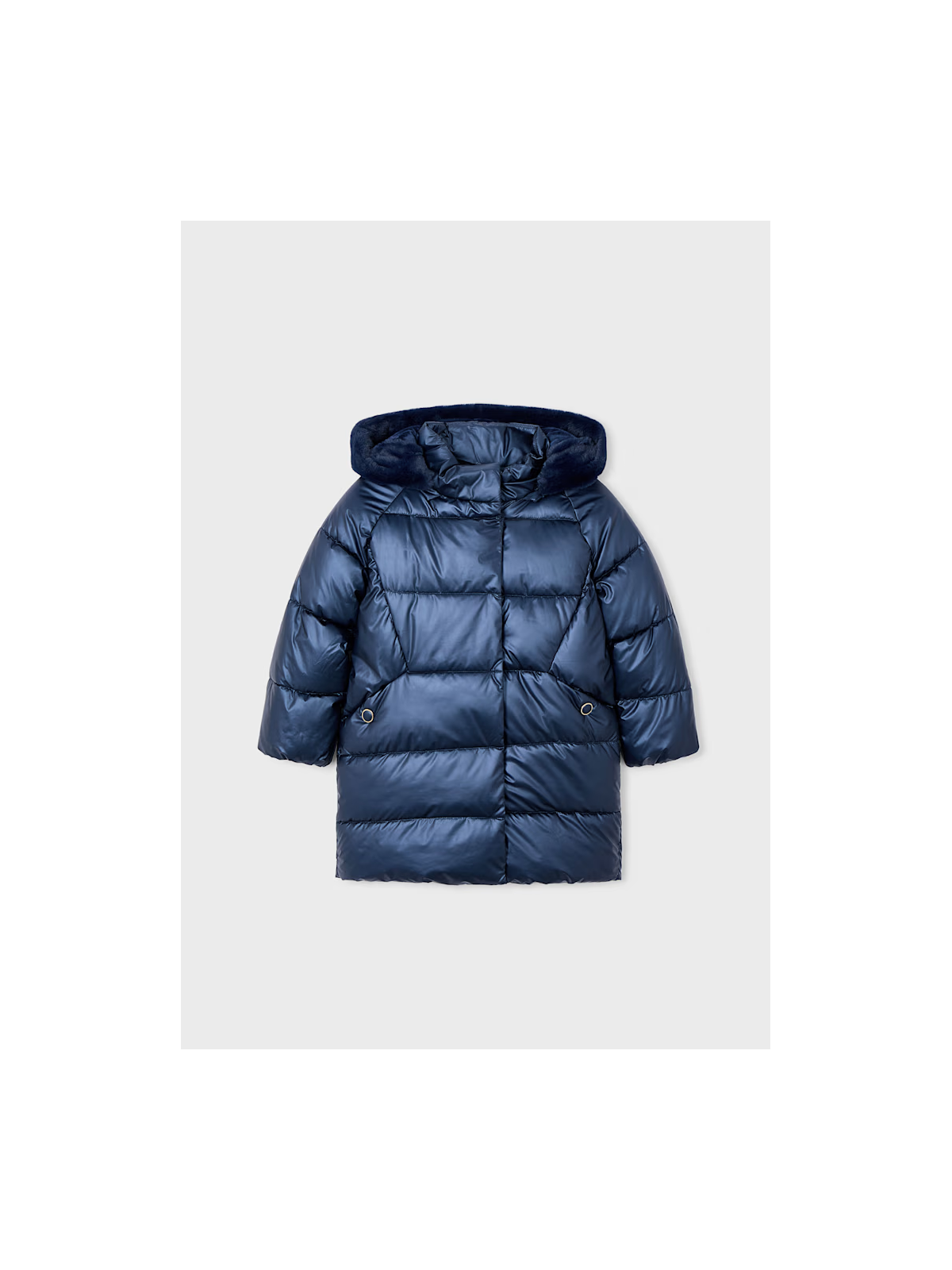 MAYORAL KURTKA  ZIMOWA PŁASZCZ Z KAPTUREM DLA DZIEWCZYNKI GRANAT 4447/62