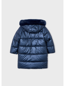 MAYORAL KURTKA  ZIMOWA PŁASZCZ Z KAPTUREM DLA DZIEWCZYNKI GRANAT 4447/62