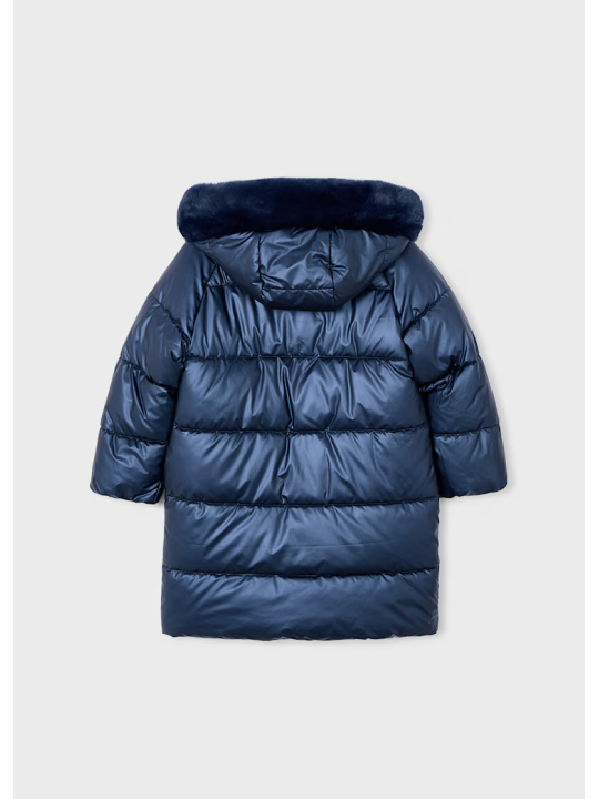 MAYORAL KURTKA  ZIMOWA PŁASZCZ Z KAPTUREM DLA DZIEWCZYNKI GRANAT 4447/62