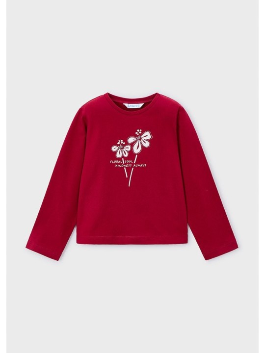 MAYORAL KOSZULKA BLUZKA NA DŁUGI RĘKAW CZERWONA 178/18