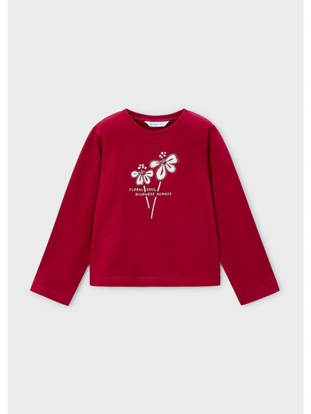 MAYORAL KOSZULKA BLUZKA NA DŁUGI RĘKAW CZERWONA 178/18
