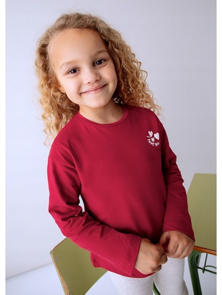 MAYORAL KOSZULKA BLUZKA  NA DŁUGI RĘKAW DLA DZIEWCZYNKI CZERWONA 4005/55