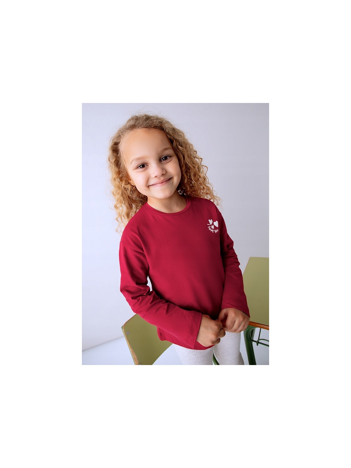 MAYORAL KOSZULKA BLUZKA  NA DŁUGI RĘKAW DLA DZIEWCZYNKI CZERWONA 4005/55