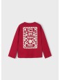 MAYORAL KOSZULKA BLUZKA  NA DŁUGI RĘKAW DLA DZIEWCZYNKI CZERWONA 4005/55