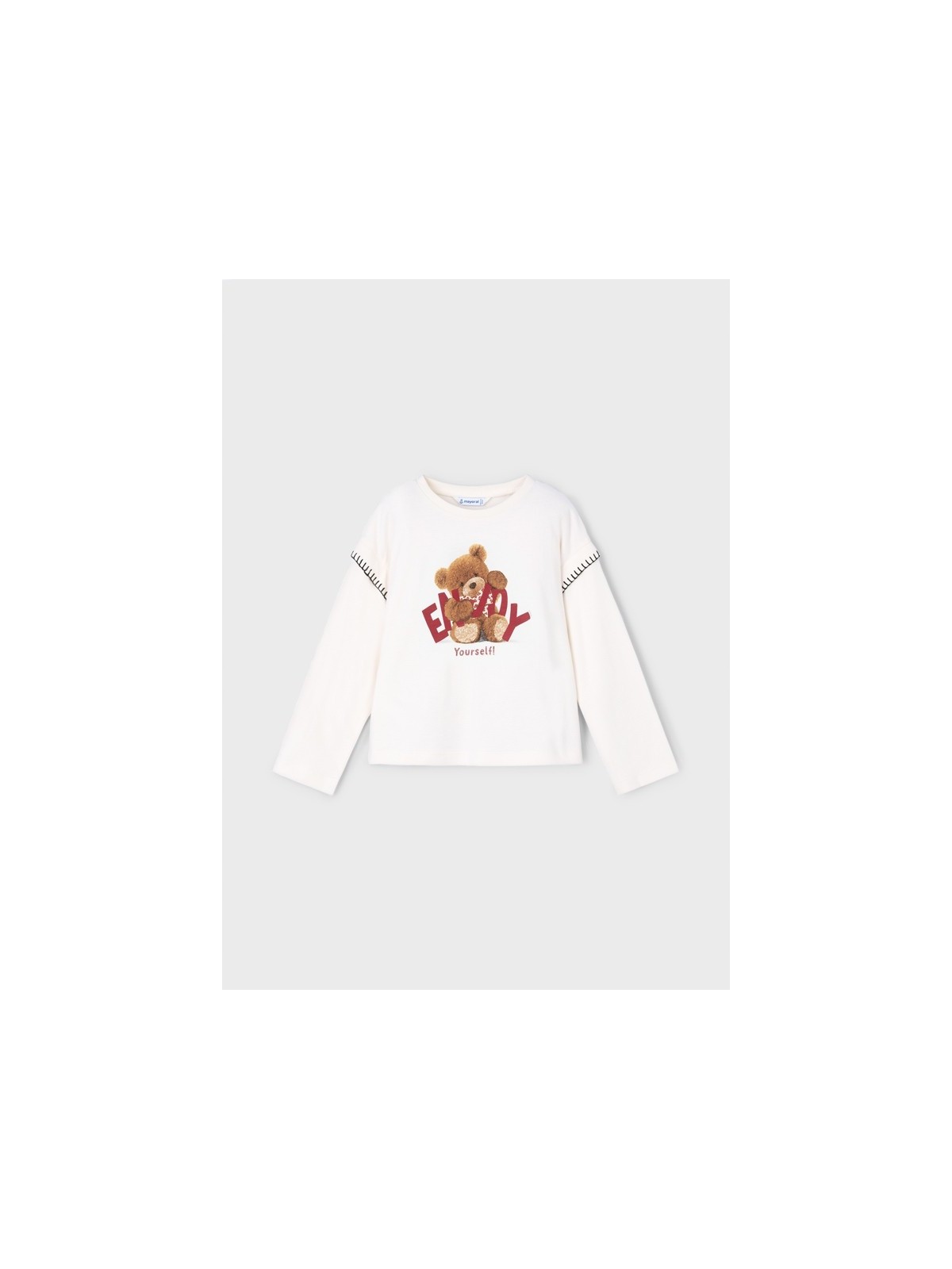 MAYORAL BLUZKA KOSZULKA NA DŁUGI RĘKAW DLA DZIEWCZYNKI BIAŁA  MIŚ 4012/11