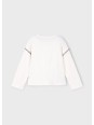 MAYORAL BLUZKA KOSZULKA NA DŁUGI RĘKAW DLA DZIEWCZYNKI BIAŁA  MIŚ 4012/11
