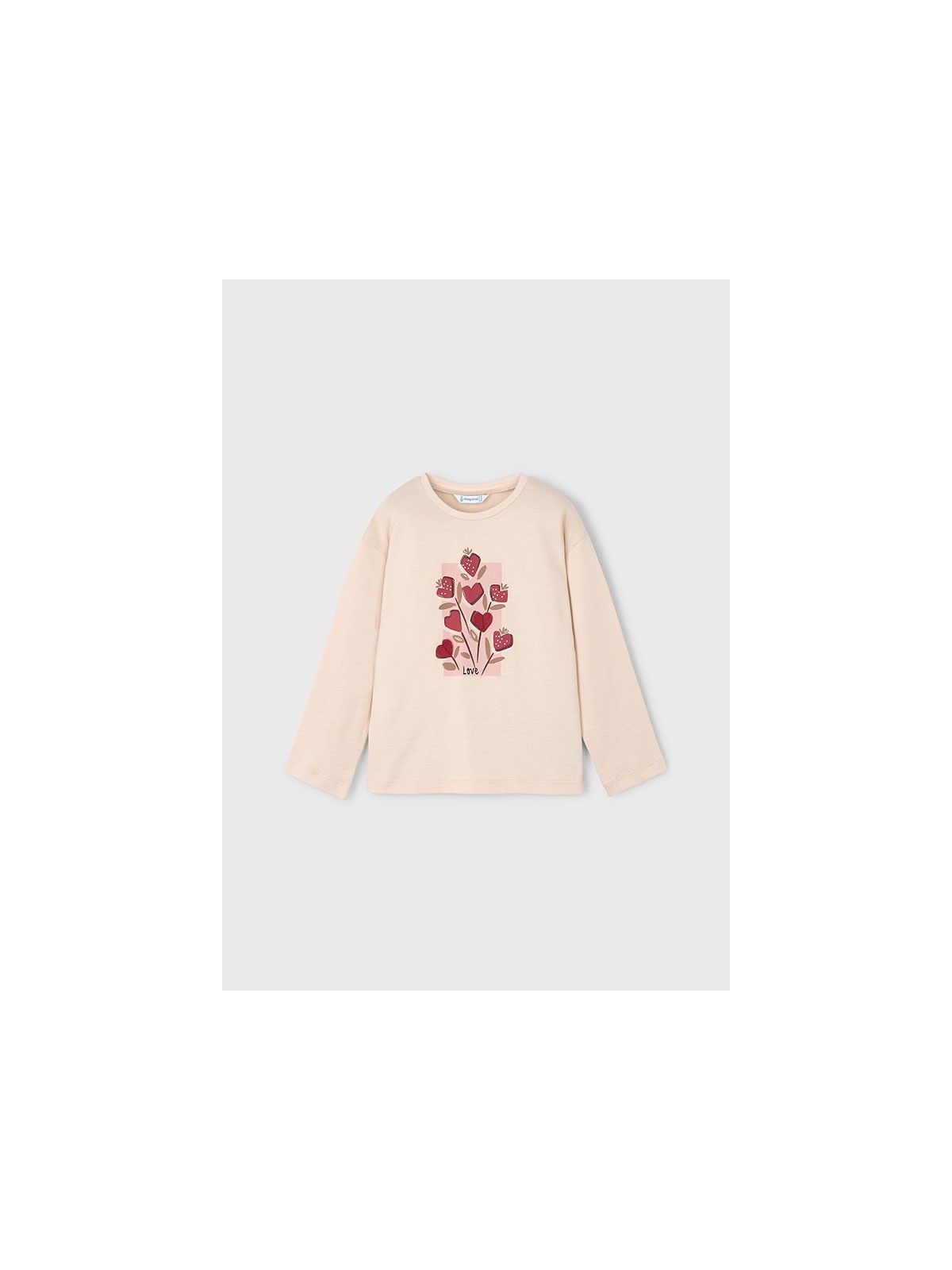 MAYORAL BLUZKA KOSZULKA NA DŁUGI RĘKAW DLA DZIEWCZYNKI  BEŻ 4005/54