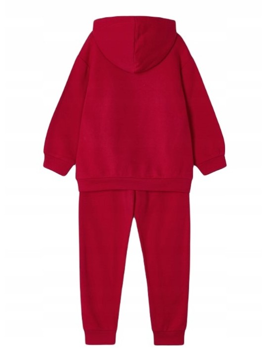 MAYORAL KOMPLET DRES  BLUZA DŁUGI RĘKAW  KOTEK SPODNIE GŁADKIE CZRWONE 4857/54
