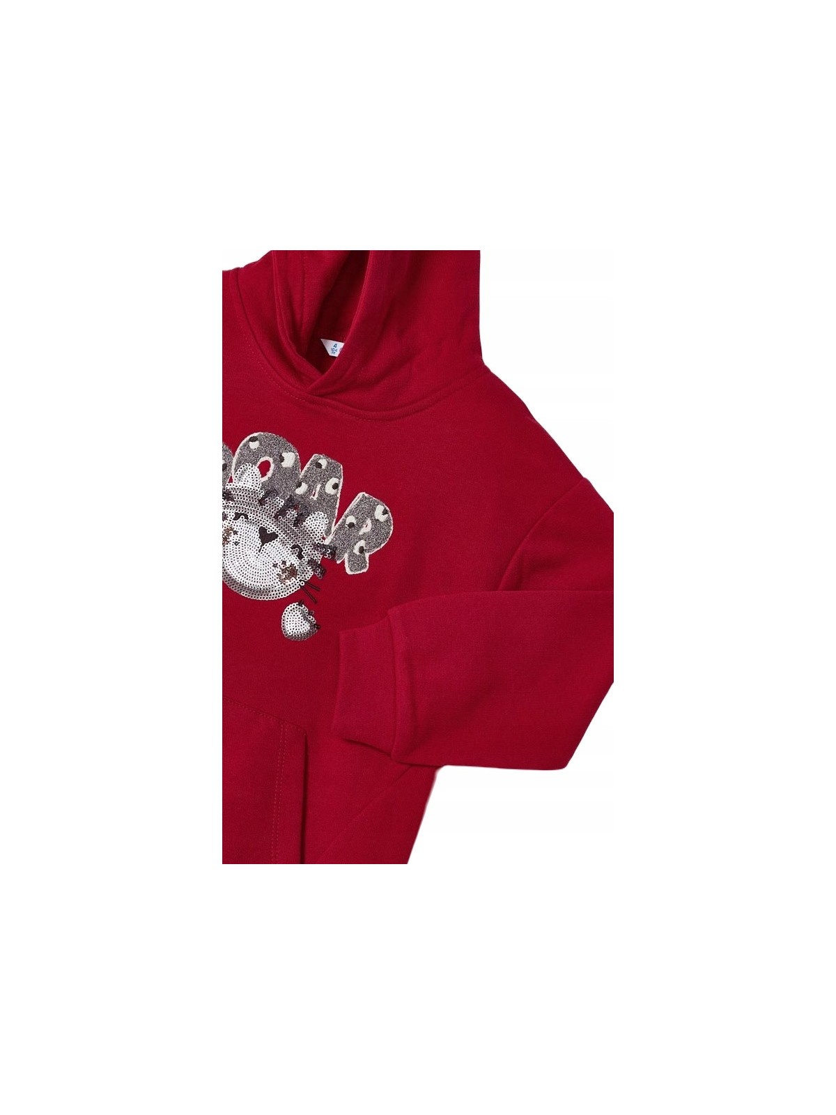 MAYORAL KOMPLET DRES  BLUZA DŁUGI RĘKAW  KOTEK SPODNIE GŁADKIE CZRWONE 4857/54