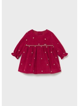 MAYORAL SUKIENKA NEWBORN  ŚWIĘTA CZERWONA W BEŻOWE GROSZKI 2820/1