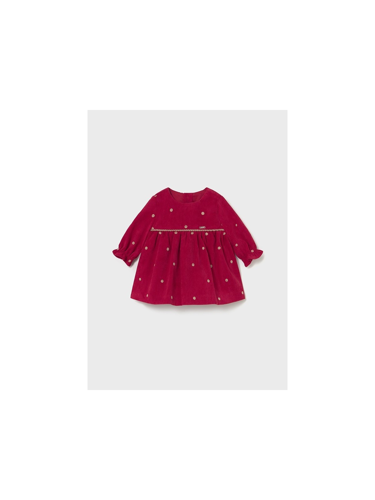 MAYORAL SUKIENKA NEWBORN  ŚWIĘTA CZERWONA W BEŻOWE GROSZKI 2820/1